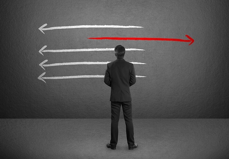 Equidistant Channels: Awesome Way to Find "Hidden" Targets 1 Man drawing arrows in different directions