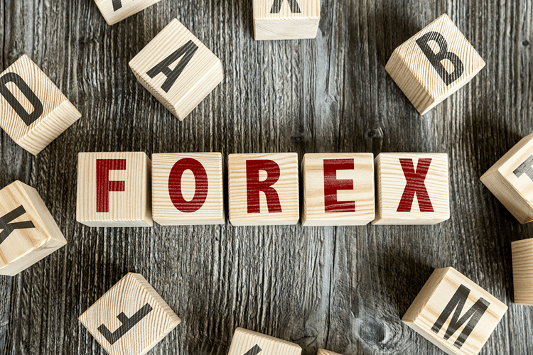 Blocks spelling the word Forex